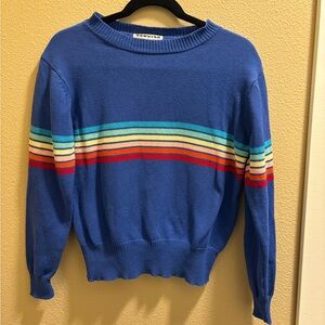 Colorful Striped Crew Neck Sweater